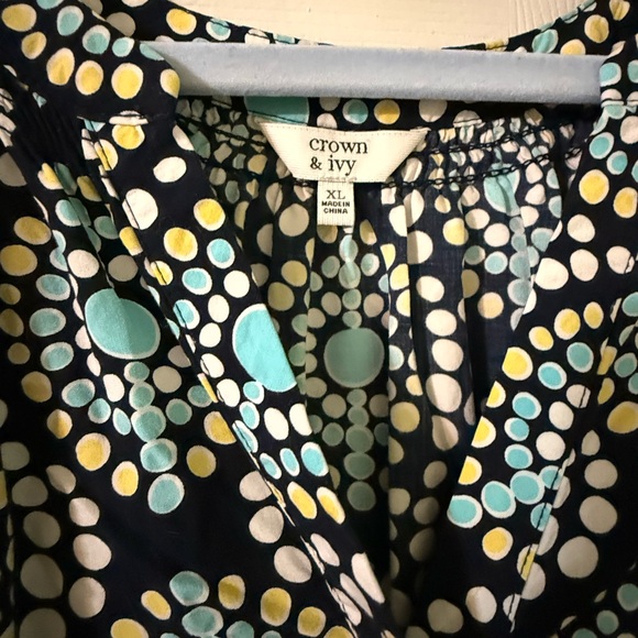 crown & ivy Women's Fuchsia and Navy Blouses - Picture 3 of 3